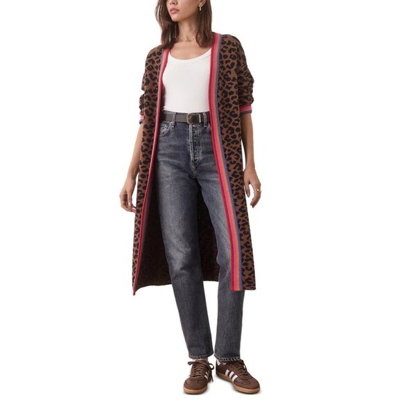 NWT Marine Layer Martha Sweater Coat Leopard Duster Cardigan L/XL Rare! - Picture 6 of 15